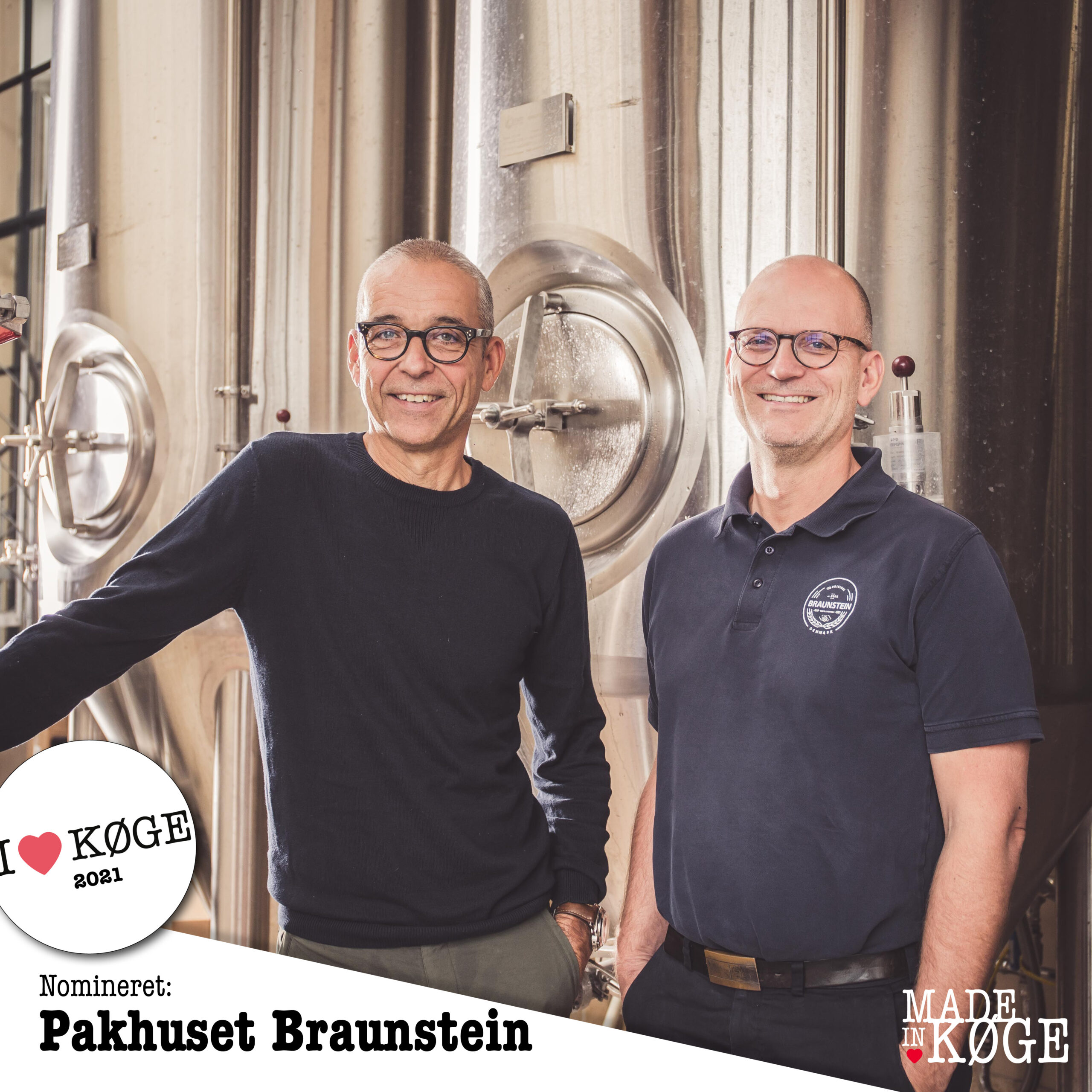 Billede af brødrerne Michael og Claus Braunstein Poulsen i deres bryghus